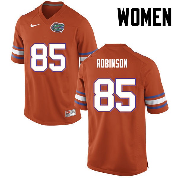 Florida Gators Women #85 James Robinson College Football Orange